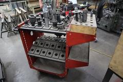 NST 40 Taper Tool Holders and Tool Cart (Fit Ceruti in Auction)