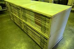Flat Files, (4) with Attached Top