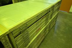 Flat Files, (4) with Attached Top