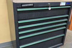 Masterforce 6-Drawer Rolling Tool chest with Wooden Top, Key and Misc Contents