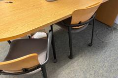 Contents of Human Resources Office, U-Shaped Office Desk with Multiple Chairs, Vertical File Cabinets, Wall Shelf Units and More