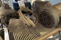 Rolling Steel Multi Shelf Carts (2 Units) with Contents of Electrical Motors