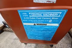 Central Machinery 3 1/2 Cubic Foot Cement Mixer