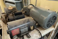 Rolling Steel Multi Shelf Carts (2 Units) with Contents of Electrical Motors