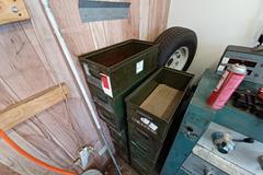 Green Metal Storage Bins