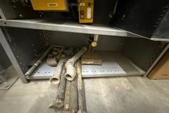 Adjustable Steel Shelving Unit with Contents of Electrical Motors and More