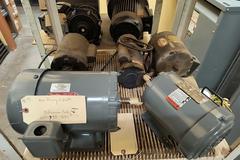 Rolling Steel Multi Shelf Carts (2 Units) with Contents of Electrical Motors