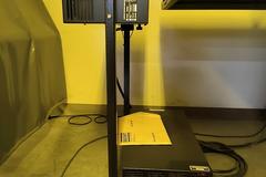Olite AL53 Printing Light with Olec Lamphead Model LT1 High, Low, Medium Intesity on Portable Stand