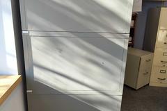 Flat File Stack, (3) Cabinets with Stand, (15) Drawers Total
