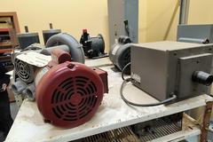 Rolling Steel Multi Shelf Carts (2 Units) with Contents of Electrical Motors