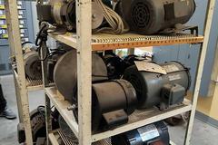 Rolling Steel Multi Shelf Carts (2 Units) with Contents of Electrical Motors