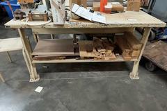 Metal Bench with Misc Contents