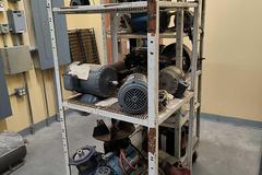 Rolling Steel Multi Shelf Carts (2 Units) with Contents of Electrical Motors