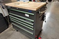Masterforce 6-Drawer Rolling Tool Chest with Wooden Top