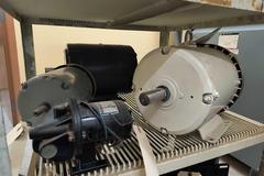 Rolling Steel Multi Shelf Carts (2 Units) with Contents of Electrical Motors