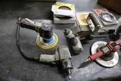 Pneumatic Hand Tools: Air Chisel, Orbital Sanders, Dynabrade Belt Sander, Palm Sander, etc..
