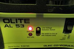 Olite AL53 Printing Light with Olec Lamphead Model LT1 High, Low, Medium Intesity on Portable Stand