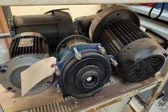 Rolling Steel Multi Shelf Carts (2 Units) with Contents of Electrical Motors