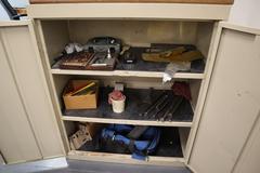 Metal Cabinet and Contents