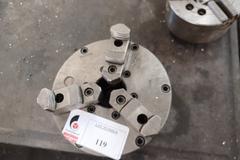 8" 3-Jaw Chuck Camlock Backer Plate, 3/4" Hole Thru