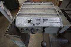 Bridgeport 2J Vertical Knee Mill with 2-Axis DRO, Power Feed, One-Shot Lube and Column Riser