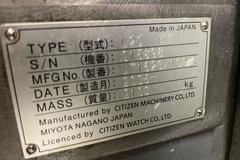 Citizen L20 Type VIII CNC Swiss Machine With CAV20L Barfeed, Chip Conveyor, High Pressure Coolant