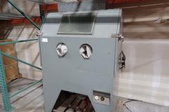 Blasting Cabinet with Dust Collector, 42" x 24" Inside, Side Doors, Gun and Gloves
