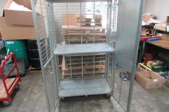Heavy Duty Rolling, Locking, Metal Storage Locker