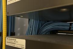 Leviton networking rack and networking stack with Switches, Controllers, Modem and More