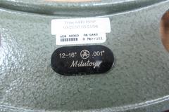 Mitutoyo 12-16" Interchangeable Anvil Micrometer with Anvils and Standards in Wooden Case