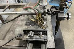 Oxy Acetylene Torch Cutoff table With Victor VCM 100 Portable Track Cutting Machine, accessories including Torches, Cart, Regulators