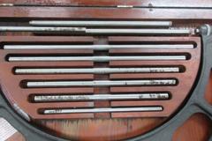 Starrett 6-12" Interchangeable Anvil Micrometer with Anvils and Standards in Wooden Case