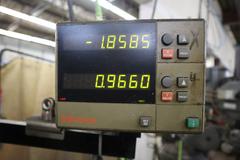 Bridgeport 2J Vertical Knee Mill with 2-Axis DRO, Power Feed, One-Shot Lube and Column Riser