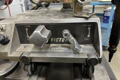 Oxy Acetylene Torch Cutoff table With Victor VCM 100 Portable Track Cutting Machine, accessories including Torches, Cart, Regulators