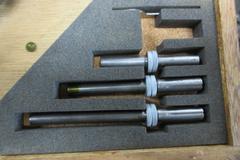 Mitutoyo 12-16" Interchangeable Anvil Micrometer with Anvils and Standards in Wooden Case