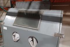 Blasting Cabinet with Dust Collector, 42" x 24" Inside, Side Doors, Gun and Gloves