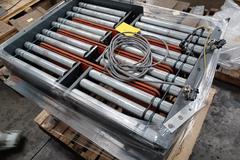 Programmable Infeed/Outfeed Box Conveyor System with (3) Controllers, (3) Powered Conveyors, (3) 90-Degree Directional Conveyors and More