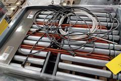 Programmable Infeed/Outfeed Box Conveyor System with (3) Controllers, (3) Powered Conveyors, (3) 90-Degree Directional Conveyors and More