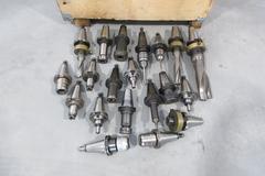 CAT50 Tool Holders, Large Various Brands and Types. Large Boring Heads and Attachments, Collet Type, Tapping, Shell Mill, End Mill