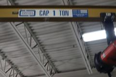 Contrx Jib Crane, Swiveling Flour Mounted 1 Ton Cap