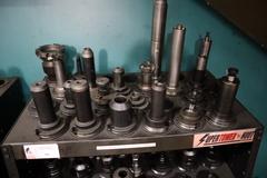 Huot 50 Taper Super Tower Tool Shelf w 3 24 Station Shelves- Loaded with Cat 50 Taper Tool Holders