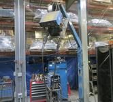 Miller XMT 304 CC/CV Multiprocessor Welder W Miller S52A Continuous Feed On Adjustable Boom