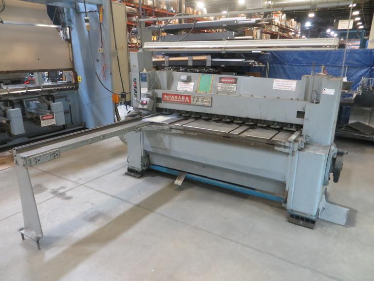 Niagara Model 76B 1/4 Power Squaring Shear with  5' Squaring Arm and 2-Front Sheet Supports