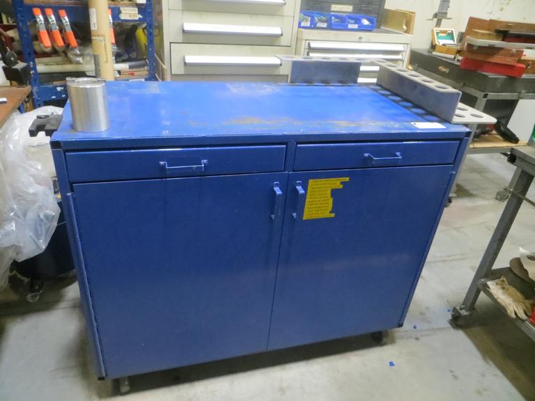 48" x 22" Portable Tool Box, 2 Drawers/Door W Contents