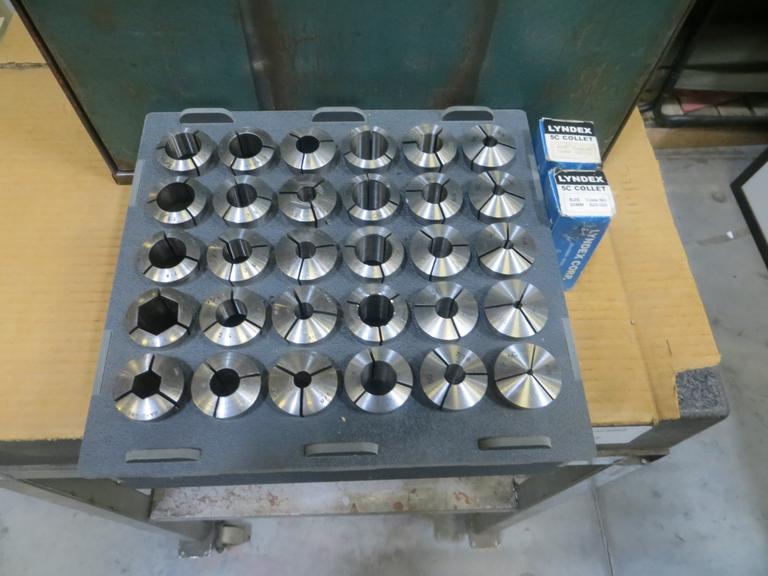 5C Collets w Storage Rack - Including Hardinge and Lindex