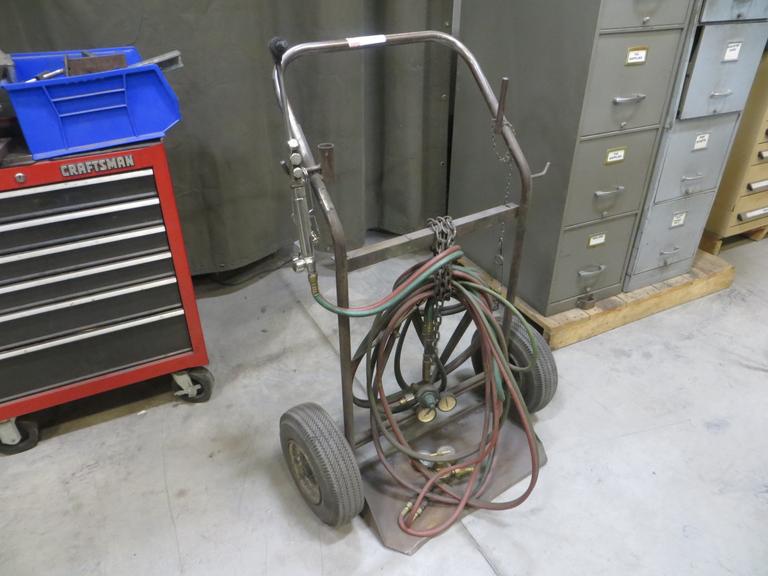 Acetylene Cart w Gauges and Torch