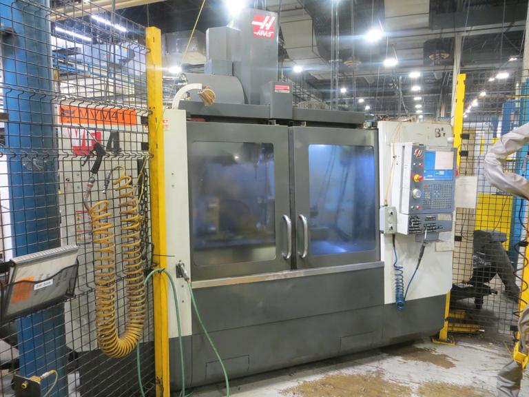 Haas VF-4 CNC Vertical Machining Center, Maincon CNC Control, 4th Drive, 24 ATC, Thru Spindle Coolant, 8100 RPM Gearbox Spindle, New 2013