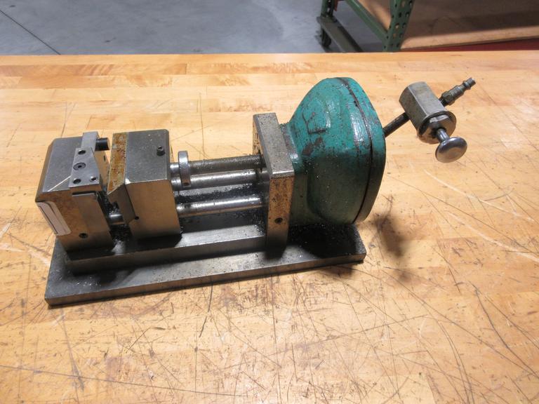 Pneumatic 3" Drill Vise on Steel Mounting Plate