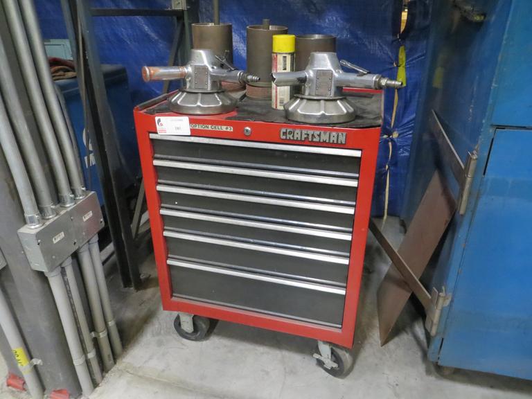 Craftsman 6 Drawer Rolling Tool Box w Hand Tools, Air Tools - Contents