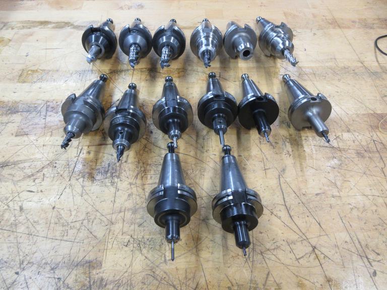 CAT40 End Mill Tool Holders (12pcs), Diameters 3/4", 1/2", 3/8", 1/4", 3/16", 1/8"
